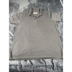 Buck Mason Men's Charcoal Gray Short Sleeve Polo Shirt‎ XLarge Made in Vietnam